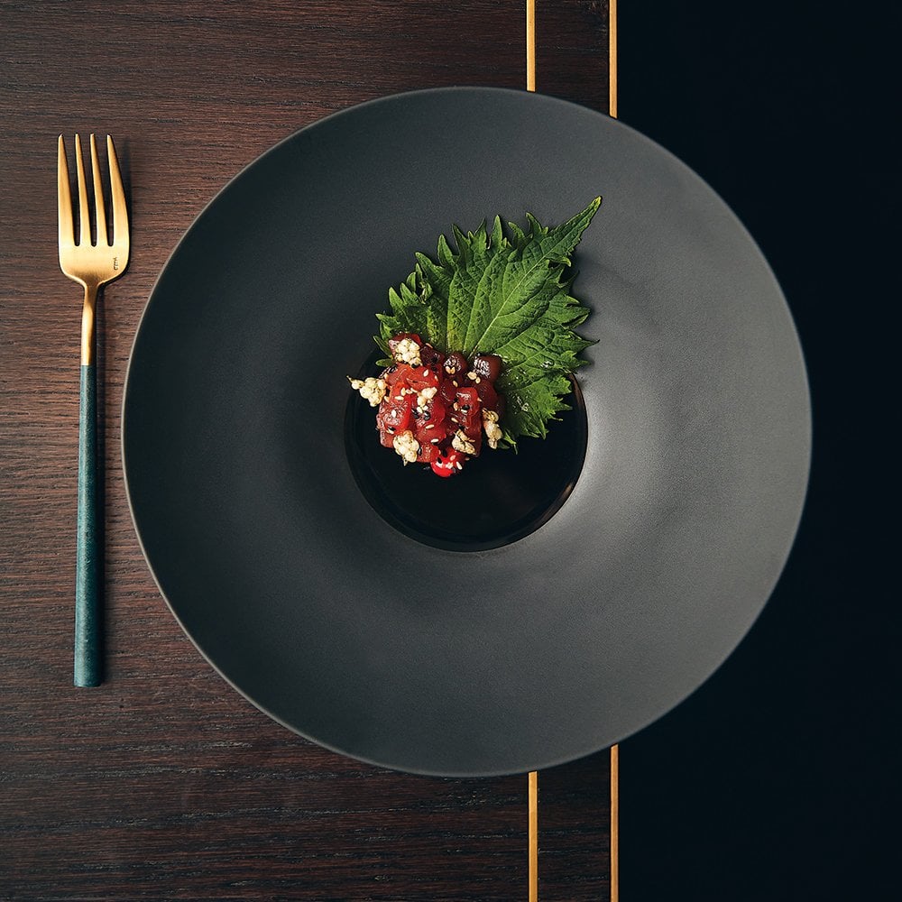 Black Matt Shiny Deep Bowl 25cm P10644 7659 Image